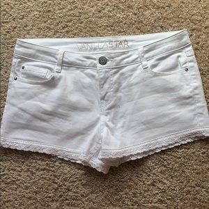 white, vanilla star shorts